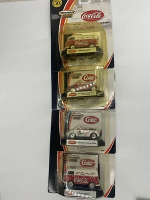 Coca Cola Coke Matchbox Volkswagen VW Bus / Bugs 50th x4 - - Image 1 of 4