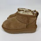 UGG Toddler's CLASSIC ULTRA MINI 1130750T CHESTNUT Suede Slip On Boots