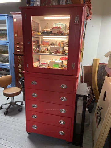 Hand Crafted Newly Made Display Cabinet (2 pieces) Cover