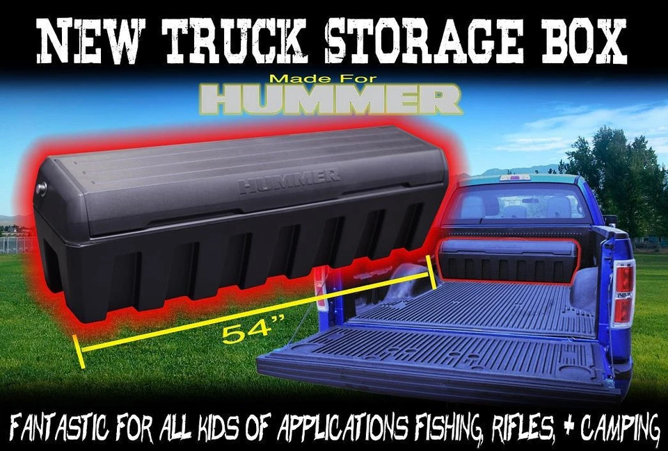 NEW Hummer H2 Storage Tool Box with Custom Lock for any Truck - Imagem 1 de 4