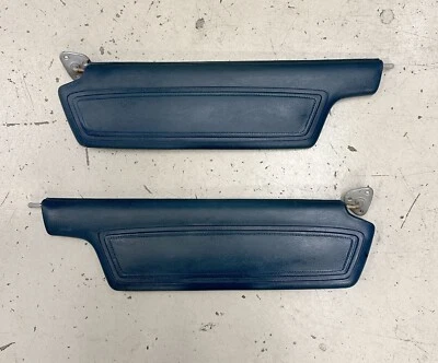 1966-68 MoPar C Body Sun Visors Fury Chrysler Monaco Polara 500 DK Blue - Image 1 of 4