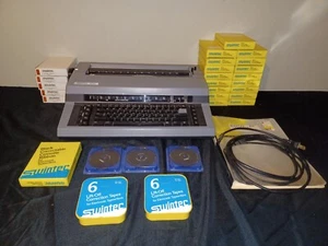 Vintage Swintec Model 8000 Electronic Typewriter W/ Black & Color Ribbon- Tapes - Picture 1 of 19