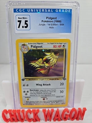 1999 Pokémon Jungle Pidgeot TCG #8 1st Edition Holo Rare Card CGC 7.5 - Image 1 of 4