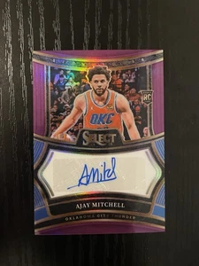 2024-25 Panini Select Ajay Mitchell #RS-AJY Rookie Signatures Auto Purple /75 - Bild 1 von 2