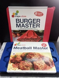 Shape & Store MEATBALL(8), BURGERS(32), extra MASTER Silicone all NEW - Picture 1 of 7