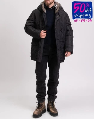 PVP €695 PEUTEREY Hasselblad Chaqueta de Plumón de Buey Talla 3XL Desmontable Borde de Piel de Conejo Foto 1 de 4