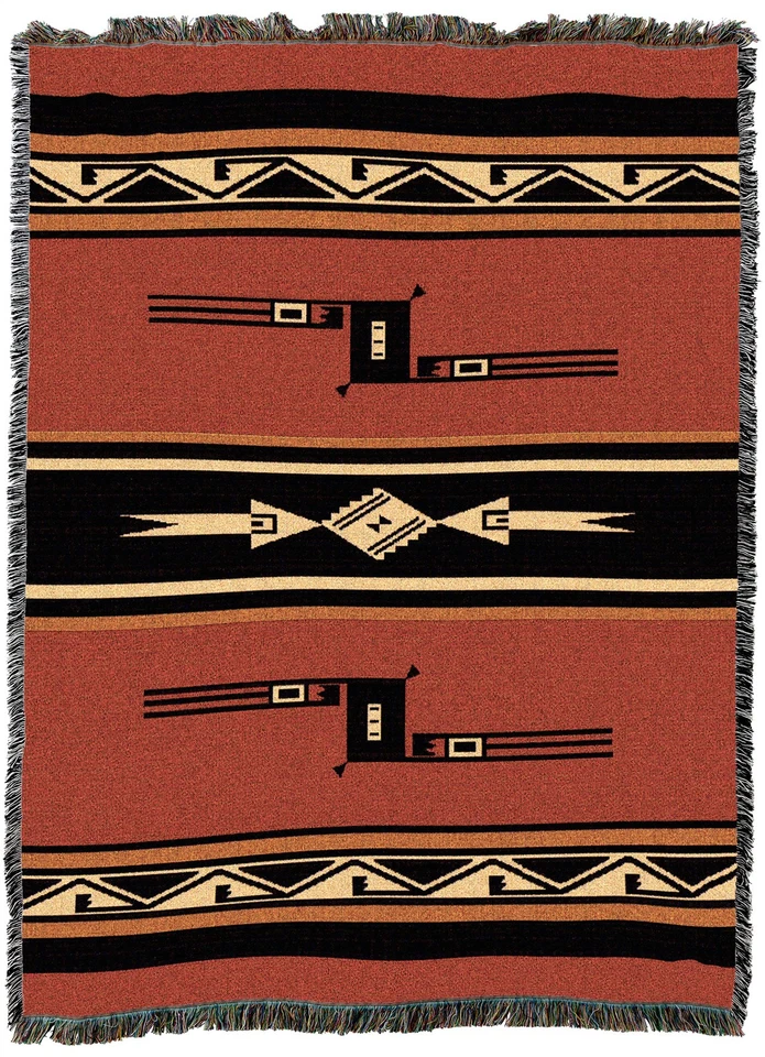 Mesquite Earth Blanket Throw Woven from Cotton - Made in The USA (72x54) - Image 1 of 4