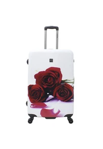 Saxoline Hartschalenkoffer / Trolley / Reisekoffer - 78 cm (Large) - Red Roses P - Bild 1 von 5