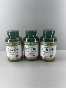 Nature's Bounty Fish Oil 1000mg (120 Softgels Each) ~EXP: 4/2025, X3-Sealed - Picture 1 of 4