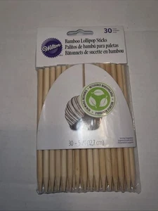Wilton Bamboo Lollipop Sticks 30 Pc - NEW - Picture 1 of 2