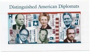 Scott #4076 Famous American Diplomats Sheet of 6 Stamps - MNH - Picture 1 of 2