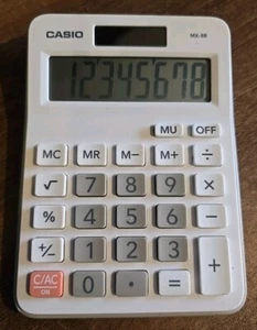 Casio MX-8B Calcolatrice solare da tavolo 8 cifre - Bianco - Foto 1 di 1