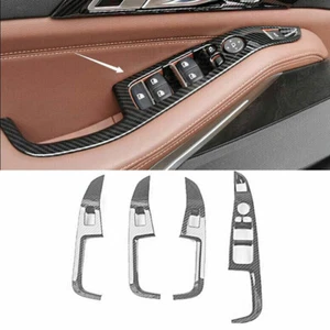 Fit For BMW X5 G05 2019-2021 Carbon Fiber Glass Window Lifting Lock Panel Trim - Bild 1 von 9