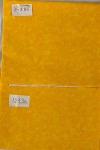 2 Patchwork Reste, gelb, Baumwolle, falsches Uni - Bild 1 von 2