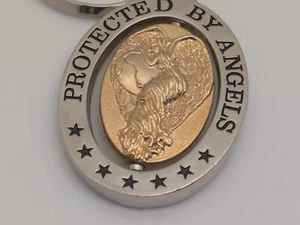 Protected By Angels Keychain Spinner Christian Religious - Picture 1 of 4