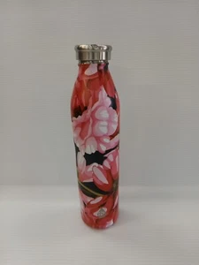 Tal 20oz Stainless Steel Tropical Pink Flowers Water Bottle VGUC  - Picture 1 of 5