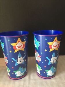 Disney MICKEY MOUSE 22oz. Plastic Drinking Party Favor Cups Set/2 NEW