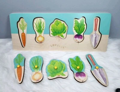 Lovevery Community Garden Vegetable Wooden Puzzle - Image 1 of 4