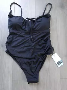 BNWT - M&S MARKS & SPENCER BLACK MATERNITY SWIMMING COSTUME UK SIZE 14 - Picture 1 of 4