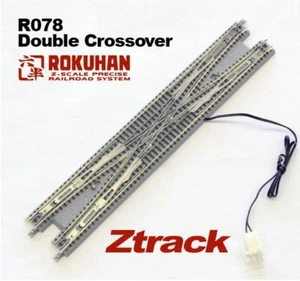Rokuhan Z Scale Double Crossover Track Wood Ties R078 - Picture 1 of 1