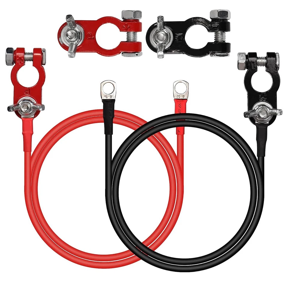 Auto Battery Terminal Connector Cable 10AWG Aluminum Alloy Clamp Marine Solar RV - Image 1 of 4