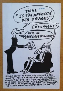WOLINSKI genevieve dormann affiche originale '71 je t'ai apporté des orages - Picture 1 of 1