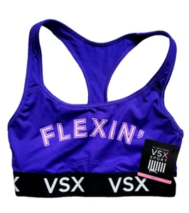 Victoria’s Secret VSX Sports Bra Small Purple Flexin’ Racerback NWT - Bild 1 von 3
