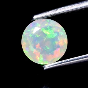 0.65ct 6mm VS Round Natural Play-of-Color Crystal Opal Gemstone Ethiopia - Picture 1 of 4