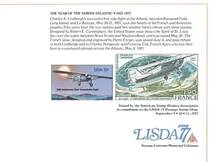 Souvenir Card. American Stamp Dealers Association. Lisda '77. Uniondale, NY - Picture 1 of 1