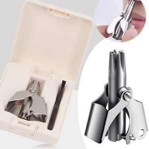 Stainless Steel Manual Nose Hair Trimmer Scissors Professional Nose Hair Clip`F9