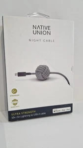 Native Union Lightning to USB A Night Cable 3 m Braided Cable MFi Certified - Picture 1 of 12