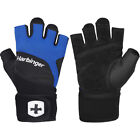 Harbinger Unisex Training Grip Wrist Wrap Weight Lifting Gloves 2.0 - Black/Blue