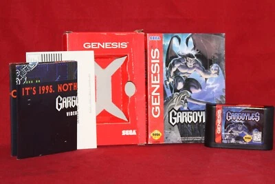 No Manual, Gargoyles (Sega Genesis, 1995) Authentic Game Cartridge + Box - Image 1 of 4