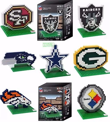 Juguete de construcción rompecabezas 3D logotipo del equipo NFL BRXLZ nuevo - ¡Elige tu equipo! Foto 1 de 4
