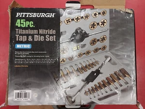 Pittsburgh 45 pezzi set metrico rubinetto e matrice in nitruro di titanio 61410 **NUOVO** - Foto 1 di 4