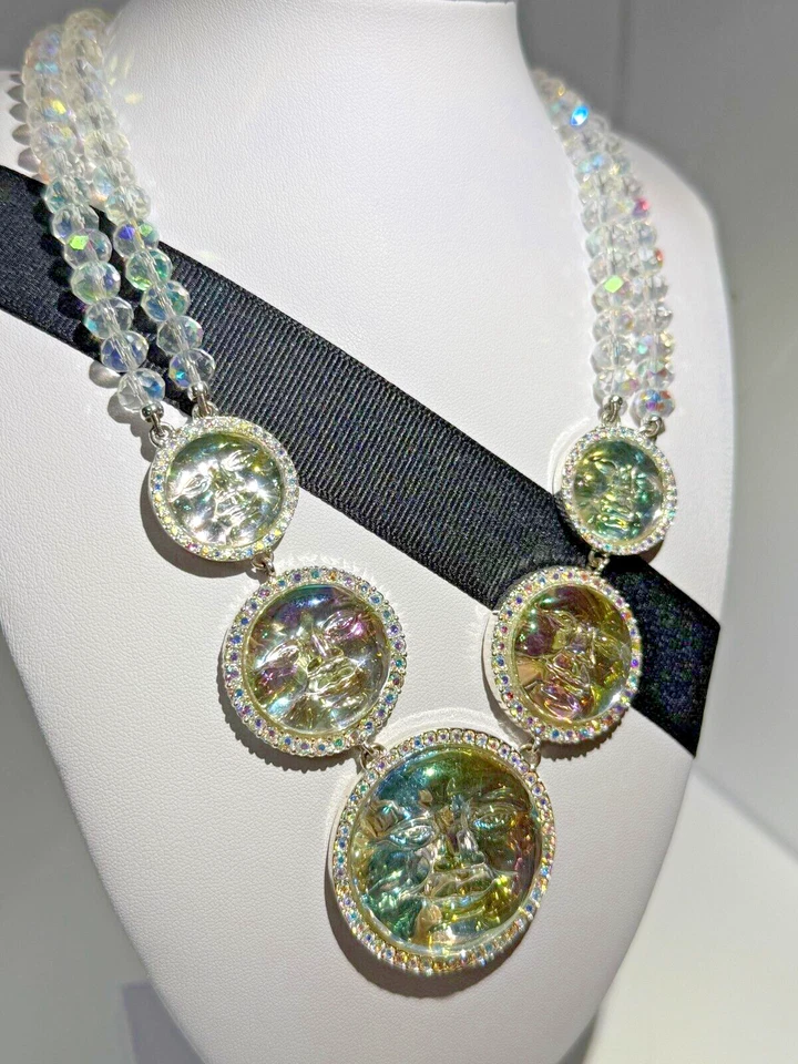 KIRKS FOLLY GLORIOUS SEAVIEW WATERMOON NECKLACE CRYSTAL  DREAM - Image 1 of 4