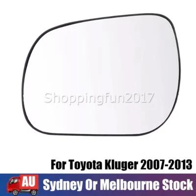 LEFT PASSENGER SIDE MIRROR GLASS FOR TOYOTA KLUGER 2007-2013 Convex With Base OZ - image 1 of 4