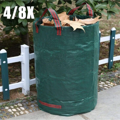 4/8X Gartenabfallsack 272/300Liter doppelte Nähte Gartensack Laubsack Rasensack - Bild 1 von 4