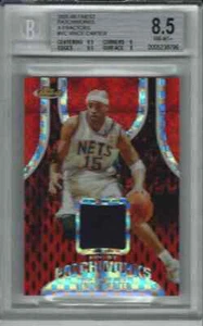2005-06 Finest Patchworks X-FRACTORS Vince Carter #2/9 BGS 8.5 NM-MT NJ NETS SSP - Picture 1 of 2