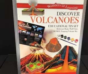 Wonders of Learning Discover Volcanoes Educational Tin Set New - Picture 1 of 7