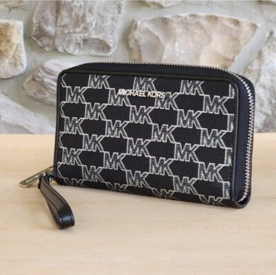 Бумажник Michael Kors Jet Set с логотипом для телефона LG черный - Изображение 1 из 4