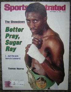14/09/1981 Sports Illustrated - "Better Pray, Sugar Ray"" con Cubierta de Thomas Hearns - Imagen 1 de 3