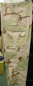 USGI MILITARY ISSUE 3 COLOR DESERT CAMO BDU DCU TROUSERS PANTS TWILL NEW - Picture 1 of 4