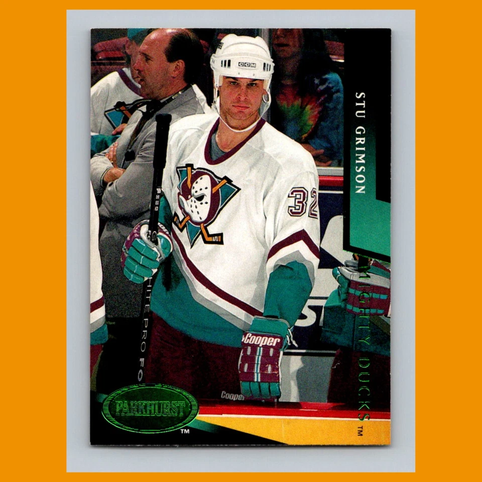 Stu Grimson #277 1993 Parkhurst Emerald Ice Anaheim Mighty Ducks Hockey Card NHL - Image 1 of 3