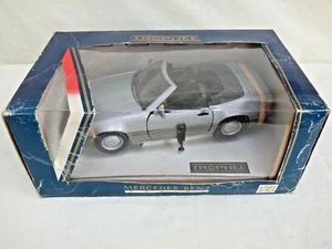 Mercedes Benz 500SL Trophee 1:18 Silver 1989 R129 Cabrio Detail Toy Car Rare - Picture 1 of 12