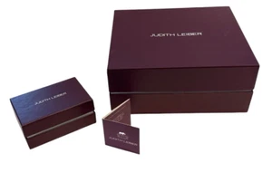 Juego de 2 cajas de regalo vacías Judith Leiber tapas tarjetas diseñador almacenamiento púrpura - Imagen 1 de 9