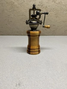 Holz Pfeffermühle Gewürzmühle Vintage Antik Steampunk Handkurbel - Bild 1 von 8