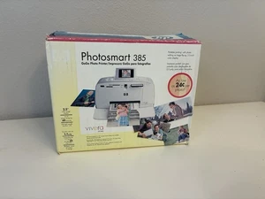 HP Photosmart 385 GoGo Photo Printer Color Portable Compact New Damaged Open Box - Picture 1 of 6