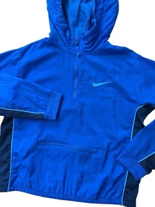 Nike Windbreaker Light Jacket Pullover Youth Boys Size XL Blue Logo Zip Swoosh - Picture 1 of 9