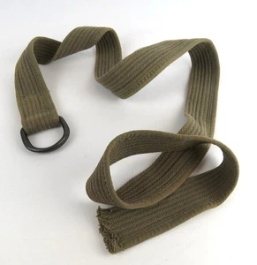 Belt Men's Size XL 57" End to End Brown Woven Fabric D Ring Width 1.75" - Picture 1 of 5